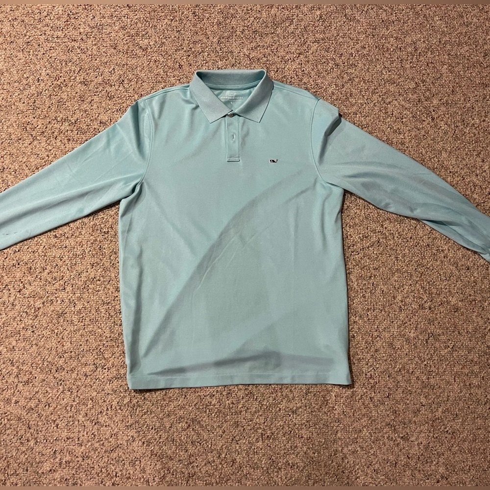 Vineyard Vines - Collared Shirt. 
Size - Large. 
Color - Light Green.